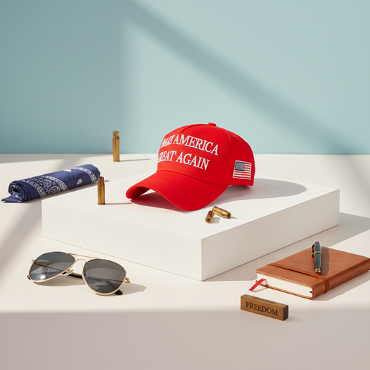 Red Make America Great Again, embroidered