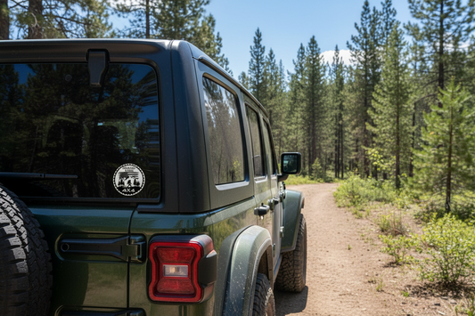 Squatch Rated 4X4 Metal Car Sticker