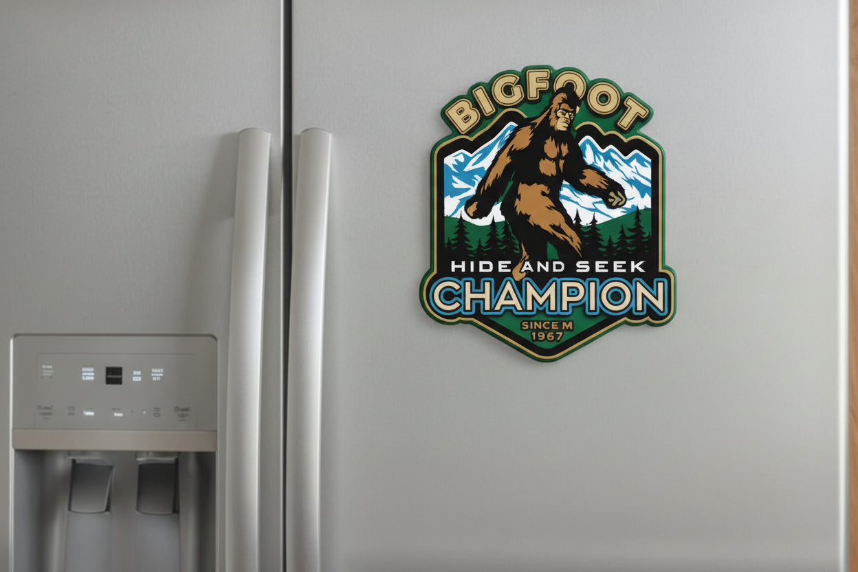 Bigfoot Hide and Seek Champion Magnet