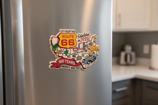 Celebrating Route 66 -100 Years America's Main Street - Magnet