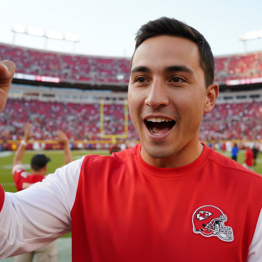 Kansas City Chiefs Logo Embroidery Patches Heavy Polyester Thread Iron On or Sew On - Helmet