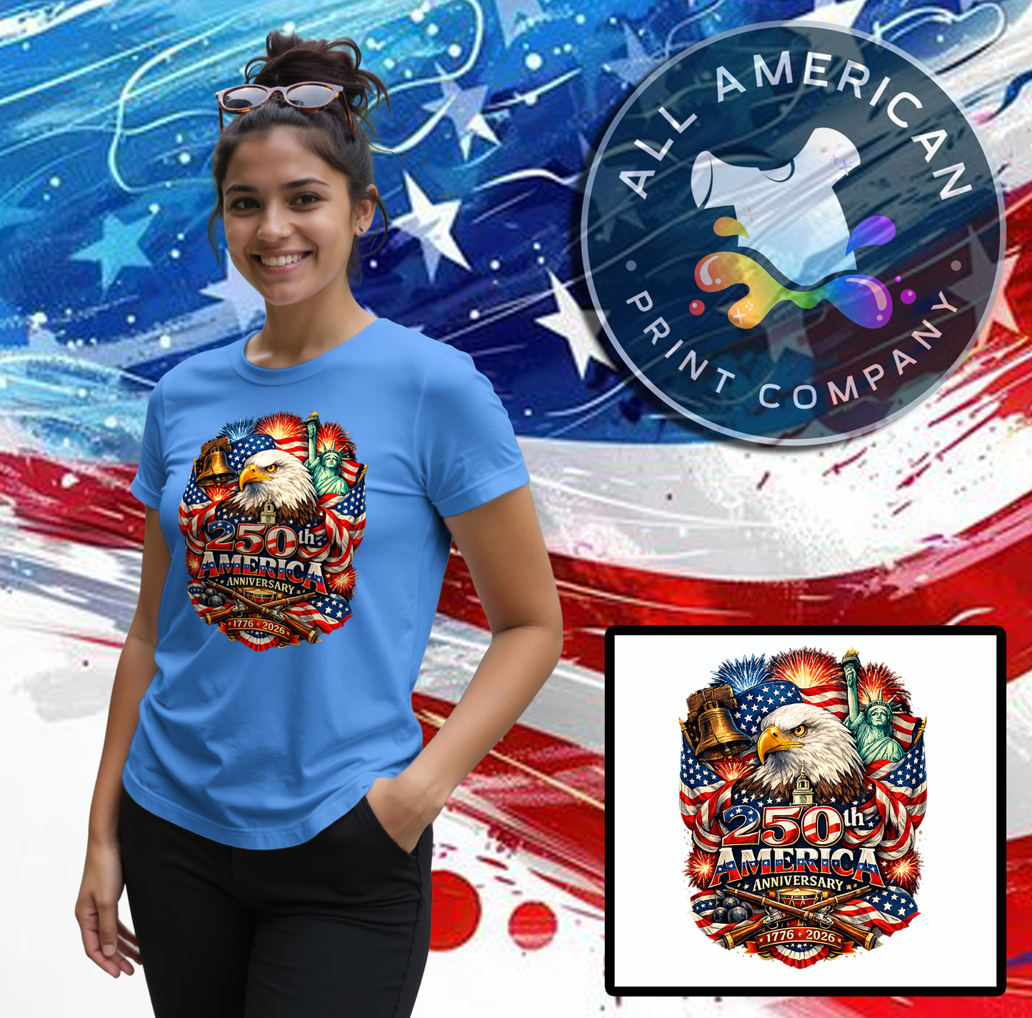 T-Shirt - 250th Anniversary USA Starburst (Version 2)