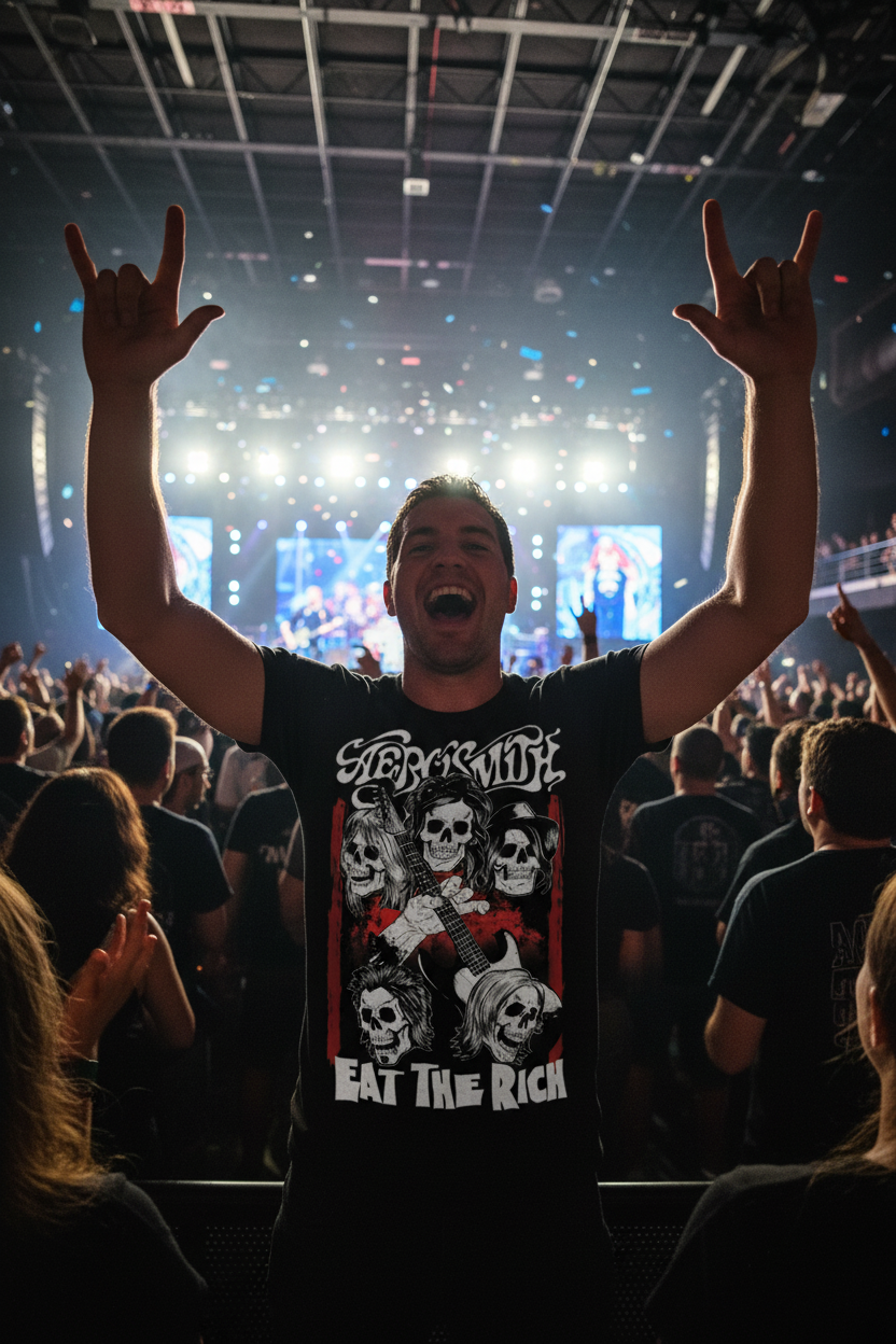 Aerosmith Vintage Style Eat the Rich T-Shirt