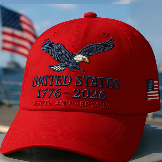 United States 250th Anniversary Hat, Red