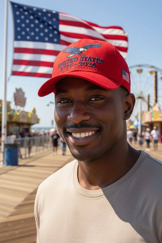 United States 250th Anniversary Hat, Red