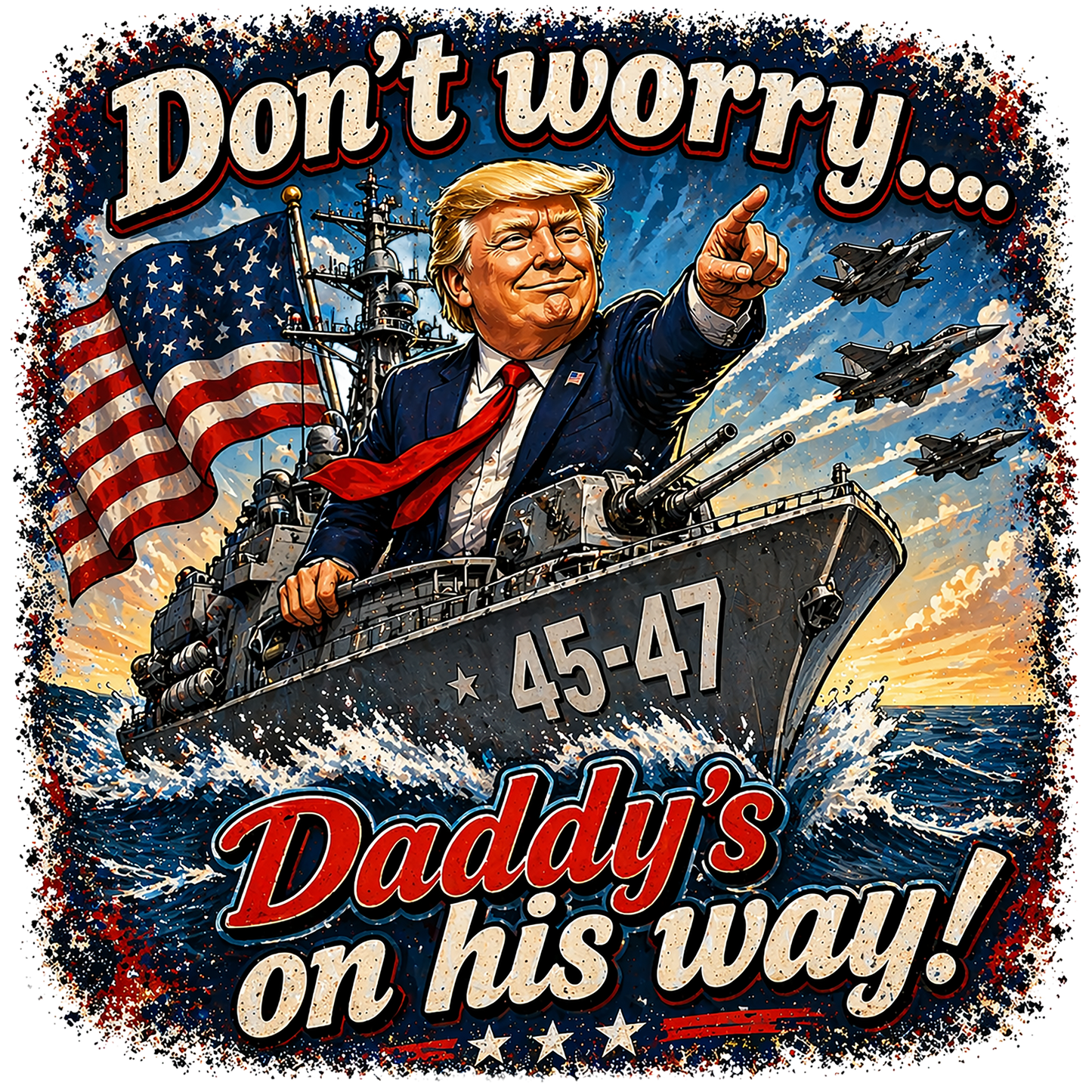 T-Shirt - Don't Worry, Daddy's on his way