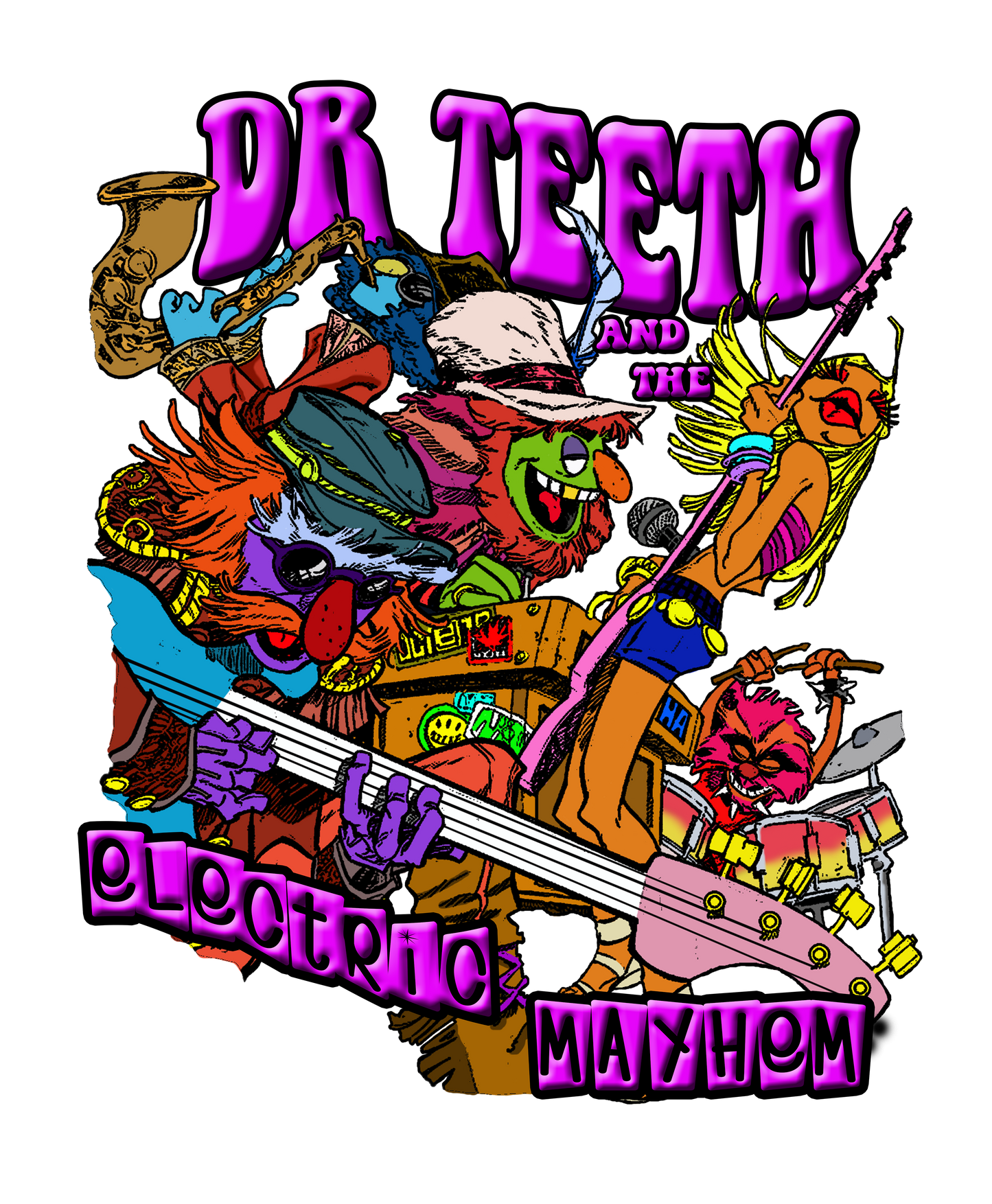 Dr Teeth and the Electric Mayhem Vintage Style T-Shirt