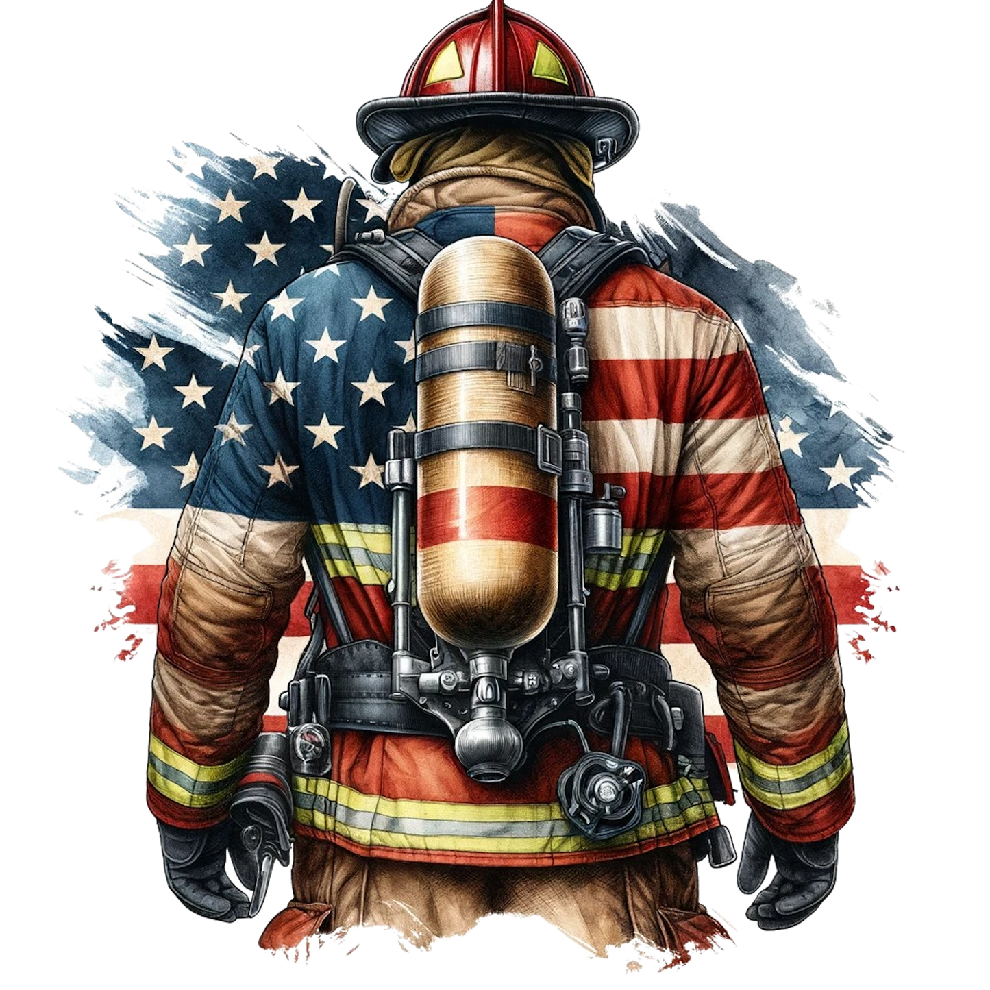 T-Shirt - Firefighter Flag
