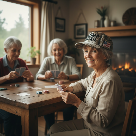 Trump 2028 Camo with Black writing, embroidered