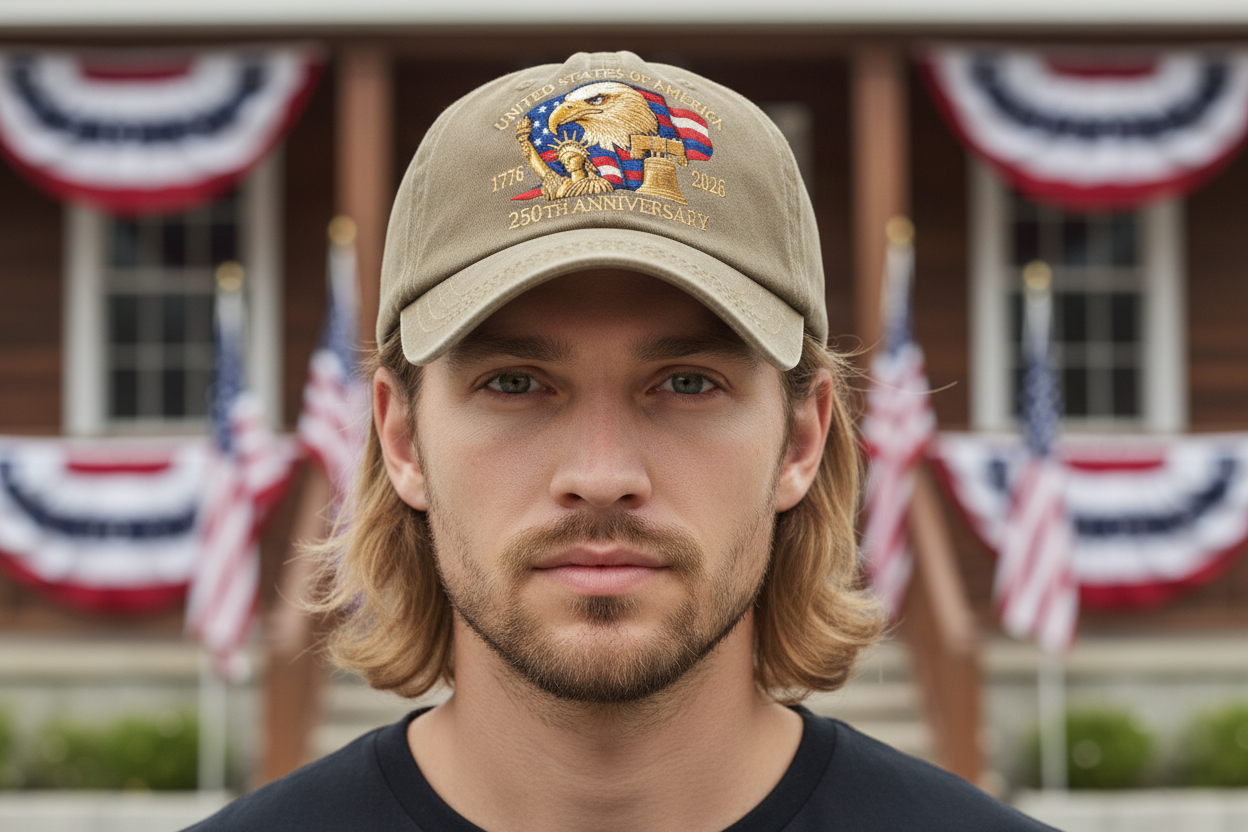 USA 250th Hat - Military Green