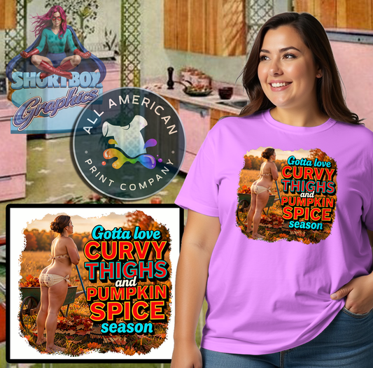 T-Shirt - Curvy Thighs... -Retro Housewife Designs