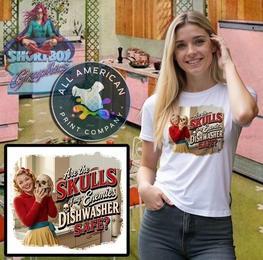 T-Shirt - Skulls of Enemies... -Retro Housewife Designs (version 1)