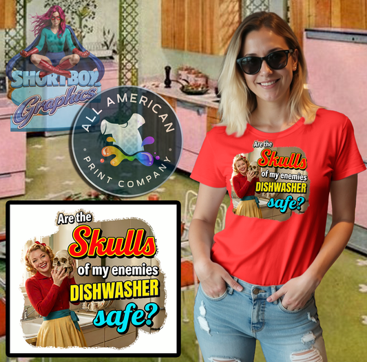 T-Shirt - Skulls of Enemies... -Retro Housewife Designs (version 2)