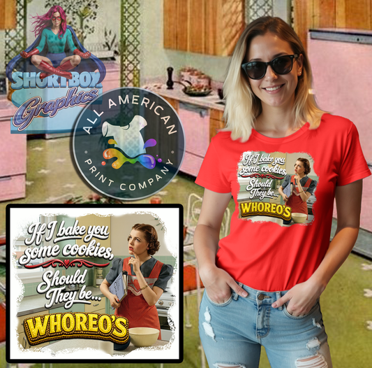 T-Shirt - Whoreos... -Retro Housewife Designs